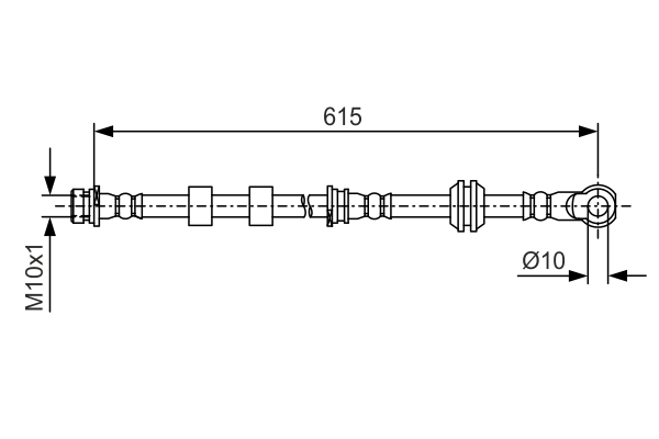 Brake Hose - 1 987 481 088 BOSCH