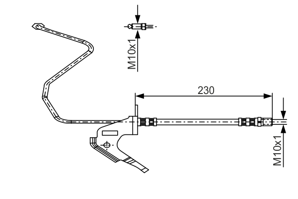 Brake Hose - 1 987 481 161 BOSCH