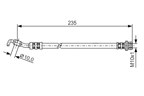 Brake Hose - 1 987 481 177 BOSCH