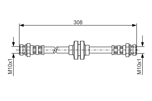 Brake Hose - 1 987 481 185 BOSCH