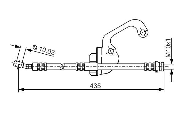 Brake Hose - 1 987 481 299 BOSCH