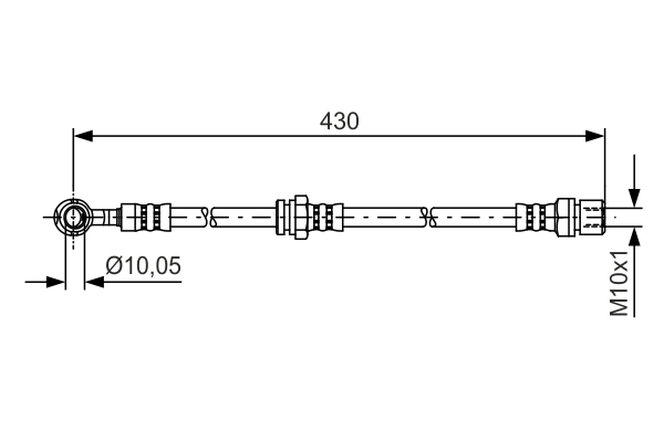 Brake Hose - 1 987 481 384 BOSCH