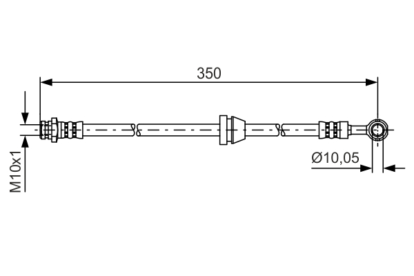Brake Hose - 1 987 481 388 BOSCH