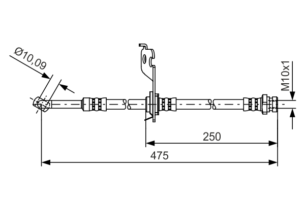 Brake Hose - 1 987 481 393 BOSCH