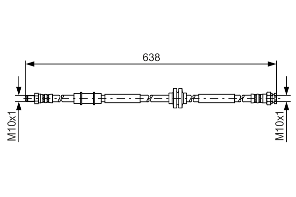 Brake Hose - 1 987 481 399 BOSCH