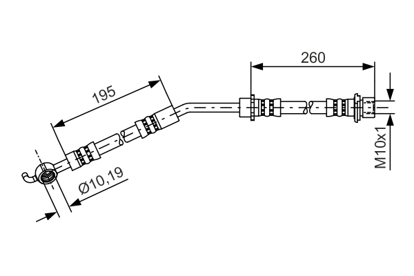 Brake Hose - 1 987 481 408 BOSCH