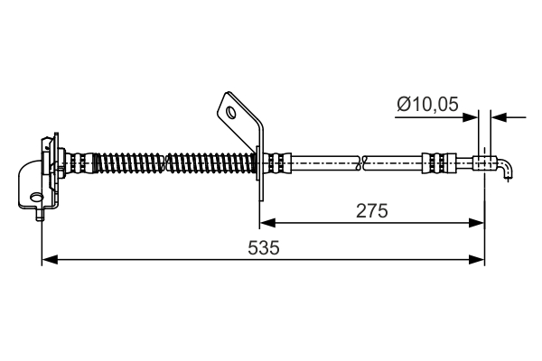 Brake Hose - 1 987 481 414 BOSCH