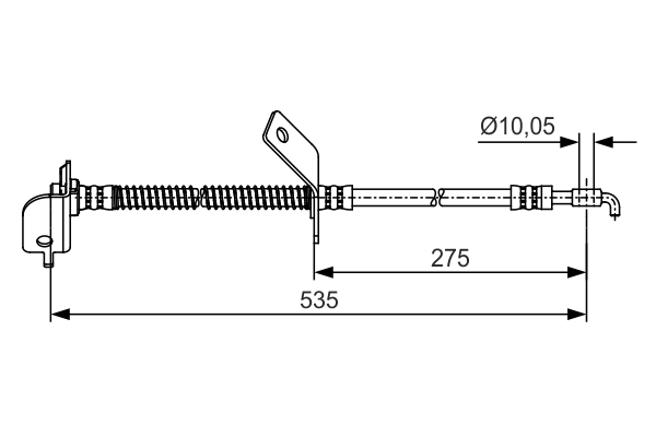 Brake Hose - 1 987 481 415 BOSCH