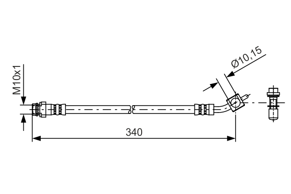 Brake Hose - 1 987 481 423 BOSCH