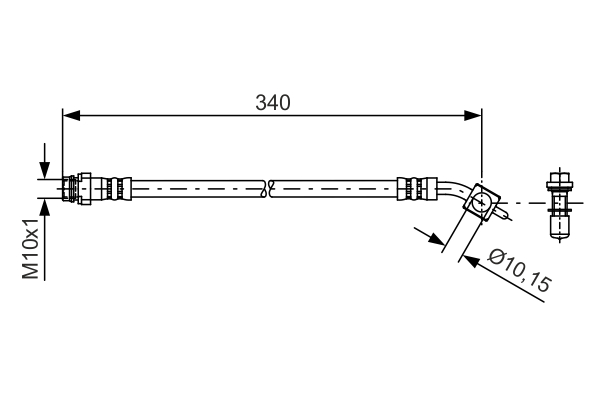 Brake Hose - 1 987 481 424 BOSCH