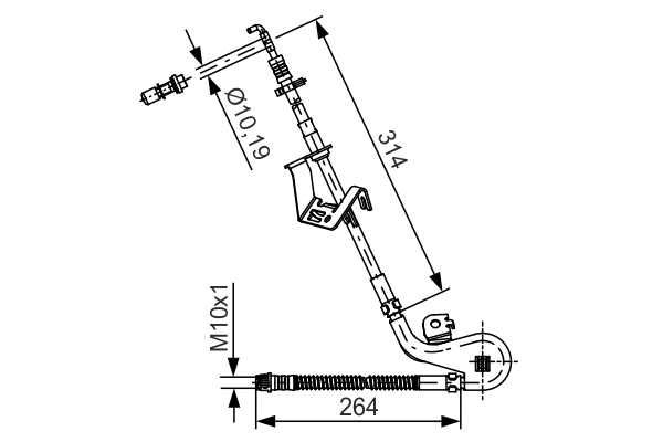 Brake Hose - 1 987 481 427 BOSCH