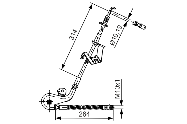 Brake Hose - 1 987 481 428 BOSCH