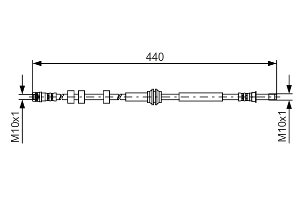 Brake Hose - 1 987 481 430 BOSCH