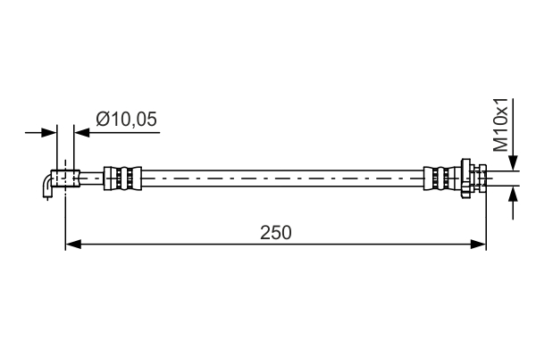 Brake Hose - 1 987 481 434 BOSCH