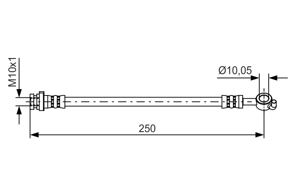 Brake Hose - 1 987 481 435 BOSCH