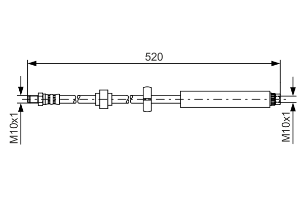 Brake Hose - 1 987 481 436 BOSCH