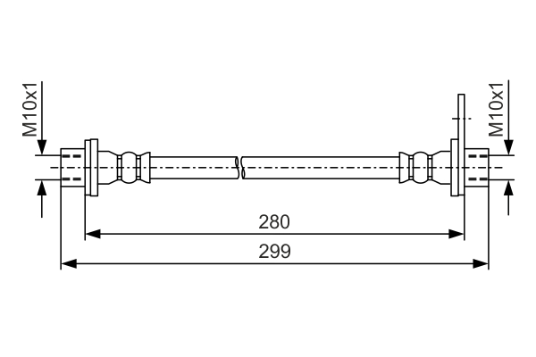 Brake Hose - 1 987 481 440 BOSCH