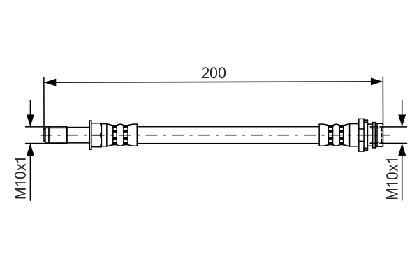Brake Hose - 1 987 481 443 BOSCH
