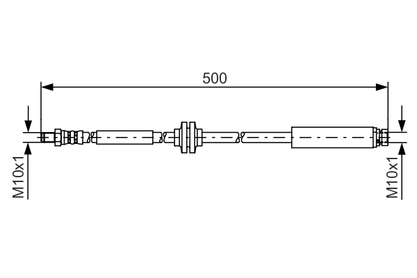 Brake Hose - 1 987 481 452 BOSCH