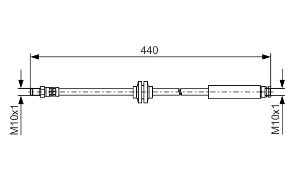 Brake Hose - 1 987 481 484 BOSCH