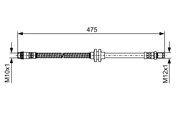Brake Hose - 1 987 481 496 BOSCH