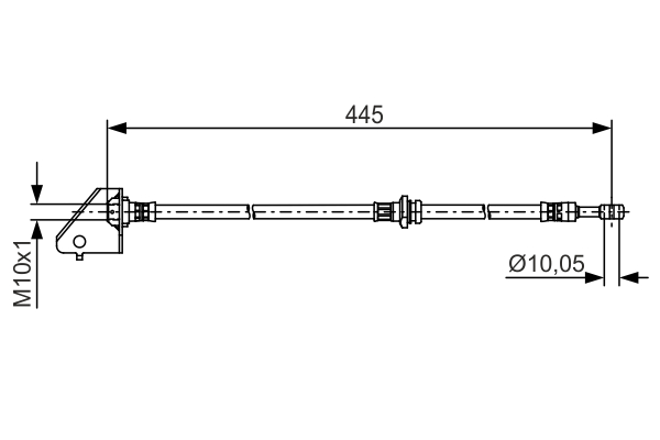 Brake Hose - 1 987 481 497 BOSCH