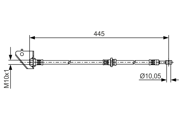 Brake Hose - 1 987 481 498 BOSCH