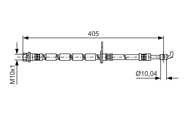 Brake Hose - 1 987 481 524 BOSCH