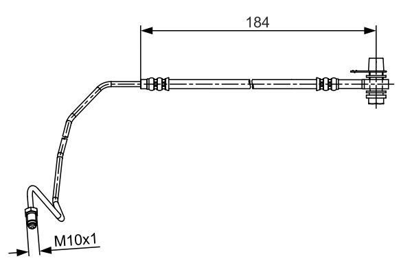 Brake Hose - 1 987 481 534 BOSCH