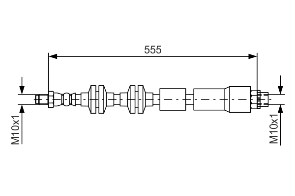 Brake Hose - 1 987 481 569 BOSCH
