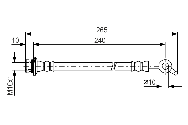 Brake Hose - 1 987 481 571 BOSCH