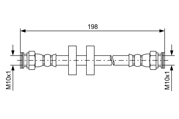 Brake Hose - 1 987 481 581 BOSCH