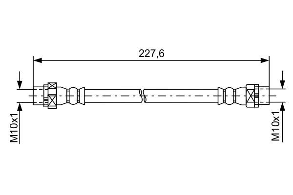 Brake Hose - 1 987 481 582 BOSCH