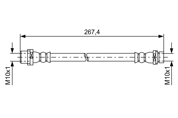 Brake Hose - 1 987 481 583 BOSCH