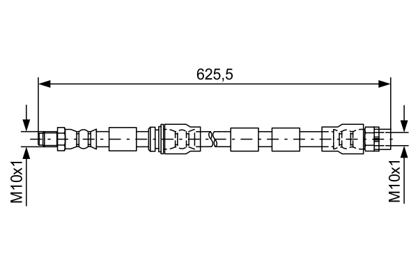 Brake Hose - 1 987 481 589 BOSCH