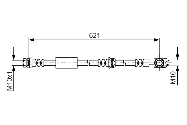 Brake Hose - 1 987 481 592 BOSCH