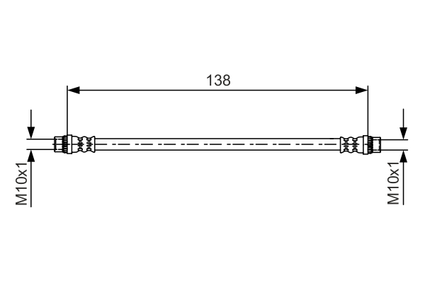 Brake Hose - 1 987 481 625 BOSCH
