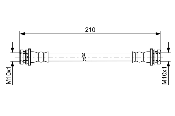 Brake Hose - 1 987 481 628 BOSCH