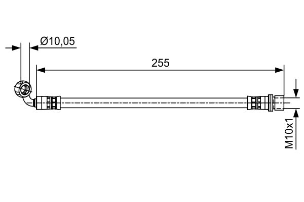 Brake Hose - 1 987 481 647 BOSCH