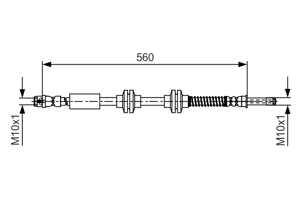 Brake Hose - 1 987 481 664 BOSCH