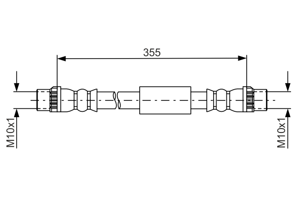 Brake Hose - 1 987 481 665 BOSCH