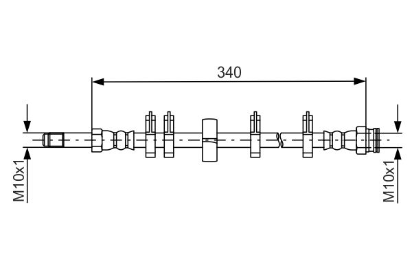 Brake Hose - 1 987 481 667 BOSCH