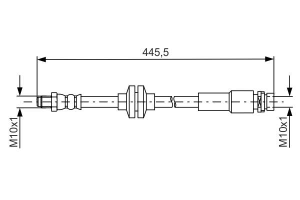 Brake Hose - 1 987 481 668 BOSCH
