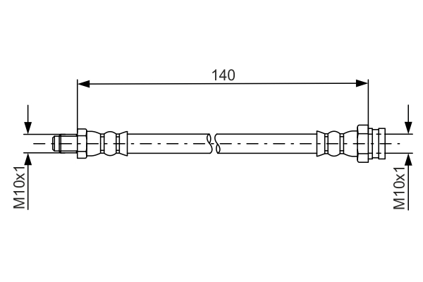 Brake Hose - 1 987 481 669 BOSCH