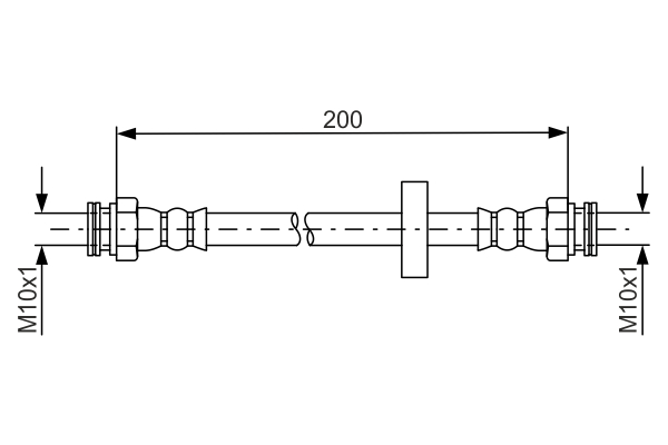 Brake Hose - 1 987 481 670 BOSCH