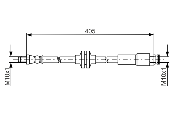 Brake Hose - 1 987 481 671 BOSCH