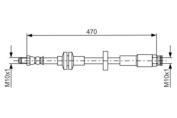 Brake Hose - 1 987 481 672 BOSCH