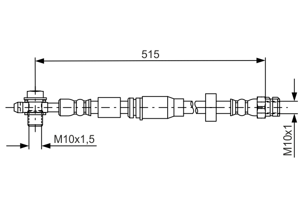 Brake Hose - 1 987 481 673 BOSCH