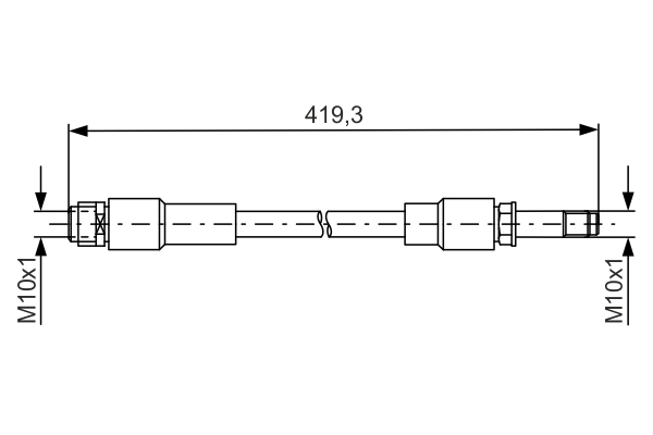 Brake Hose - 1 987 481 674 BOSCH