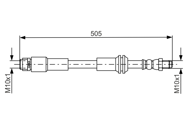 Brake Hose - 1 987 481 675 BOSCH